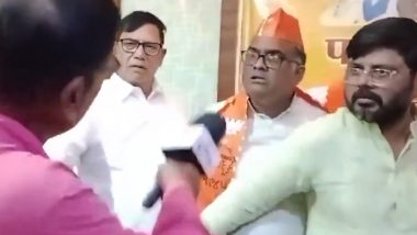 'Main Thik Kar Dunga Tumko': UP Minister Girish Yadav Loses Cool, Gets Into Heated Argument With Journalist (Watch Video)