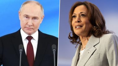 Russian President Vladimir Putin Backs Kamala Harris in US Presidential Election 2024, Says ‘Admire Her Infectious Laugh’