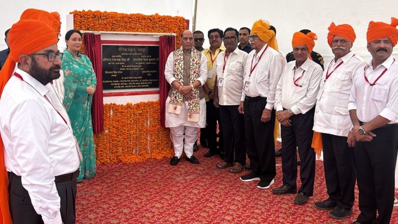 Defence Minister Rajnath Singh Inaugurates Sainik School in Jaipur, Announces Plan for 100 New Schools Under PPP Model