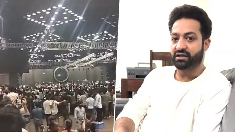 ‘Devara’ Pre-Release Event in Hyderabad Cancelled As Fans Turn Up in Huge Numbers; Jr NTR Shares Video Message Expressing His Disappointment