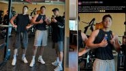 BTS V aka Kim Taehyung&rsquo;s Latest Picture With Actor Friend Kim Min-jae at the Gym Goes Viral, K-Pop Star&rsquo;s Workout Look Sends ARMY Into Meltdown