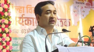 Nitesh Rane Charged With Hate Speech: Police Register FIR Against BJP MLA Over Alleged Remarks Threatening To ‘Attack Muslims by Entering Mosques’