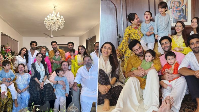 Ganeshotsav 2024: Ranbir Kapoor’s Heartwarming Moment With Daughter Raha Steals Hearts at Kapoor Khandaan’s Ganpati Celebrations (View Pics)