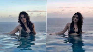 Radhika Madan Sizzles in Black Bikini Look As She Enjoys Some Me Time in an Infinity Pool (View Pictures)