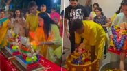 Ganeshotsav 2024: Suryakumar Yadav Offers Prayers With His Family As He Performs Ganesh Visarjan (Watch Video)