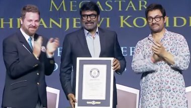 Chiranjeevi Receives Guinness World Record for Most Prolific Film Star in Indian Cinema, Actor Shares Special Moments With Aamir Khan!