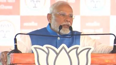 PM Narendra Modi Calls Haryana ‘Medal Factory of India’ at Election Rally in Sonipat’s Gohana (Watch Video)