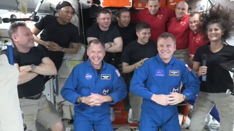 NASA-SpaceX Crew-9 Mission Update: Sunita Williams, Expedition 72 Crew Welcome Crew 9 Astronauts Aboard ISS (Watch Video)