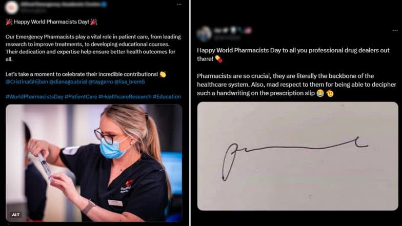 World Pharmacist Day 2024 Wishes, Messages & Images: Netizens Share Heartwarming Greetings, Photos and Quotes To Display Their Gratitude to the Pharmacists