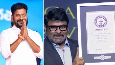 Telangana CM Revanth Reddy Congratulates Chiranjeevi on His Guinness World Record Achievement