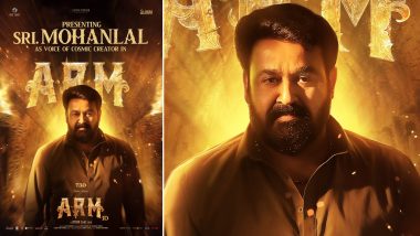 ‘ARM’: Mohanlal to Voice ‘Cosmic Creator’ in Upcoming Movie; Tovino Thomas Expresses Gratitude to Malayalam Superstar (View Poster)