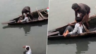 Lucknow: Young Girl Jumps from Gomti River Front, Quickly Rescued by Bystanders and Taken to Hospital (Watch Video)