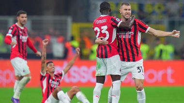 Inter Milan 1–2 AC Milan, Serie A 2024–25: Christian Pulisic Strikes Early, Matteo Gabbia Scores Late As Rossoneri Edge Past Defending Champions in Intense Clash