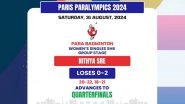 Sports News | Paris Paralympics: Nithya Sre in QFs of Para-badminton, Tokyo 2020 Gold Medalist Krishna Eliminated