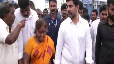 India News | Andhra Rains: Nara Lokesh Visits Flood-affected Areas in Mangalagiri