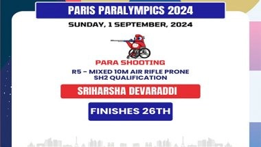 Sports News | Paris Paralympics: Disappointing Day for Indian Shooters After Sriharsha Fails to Qualify for Final