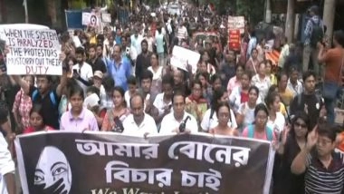 India News | Kolkata RG Kar Rape-murder Case: Residents Hold Protest in College Square Area; Demands Justice for Victim