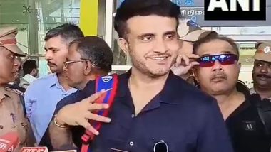 Sports News | Sourav Ganguly Arrives in Chennai to Witness Indian F1 Qualifying Rounds