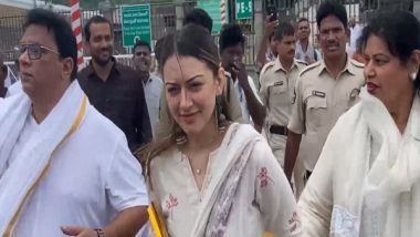 Entertainment News | Andhra Pradesh: Hansika Motwani Visits Tirumala to Seek Blessings of Lord Balaji