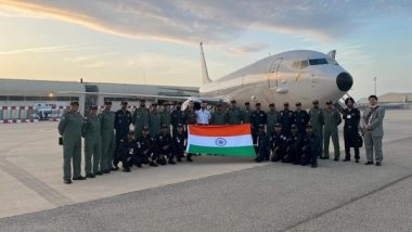 World News | Indian Navy's P8I Aircraft in France for Exercise Varuna