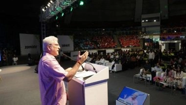 India News | Delhi Transport Minister Addresses Gig Workers at Zomato and Blinkit Event; Hails Delivery Partners as 'Pradushan Yodha'