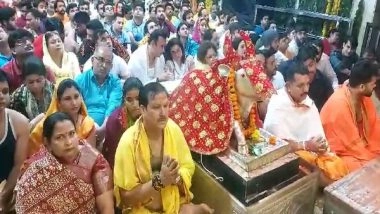 India News | MP Minister Gautam Tetwal Offers Prayers at Mahakaleshwar Temple on His Birthday in Ujjain