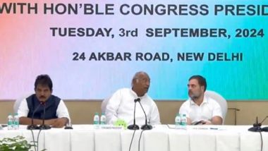 India News | Mallikarjun Kharge, Rahul Gandhi Meet Newly Appointed Secretaries, Joint Secretaries of Party