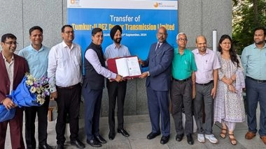 Business News | RECPDCL Transfers Tumkur-II REZ Power Transmission Project to GR Infraprojects Limited