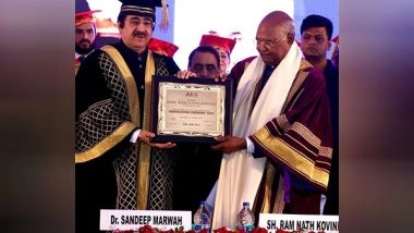 Business News | Asian Education Group Welcomes Ram Nath Kovind for Landmark Convocation Ceremony