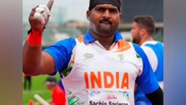 Sports News | Paris Paralympics: Sachin Khilari Secures Silver Medal in Men's Shot Put F46 Final