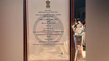 India News | Ministry of Women and Child Development Wins National Award for E-Governance 2024 for Poshan Tracker Initiative