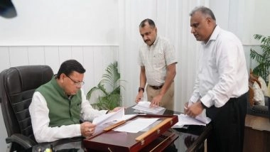 India News | Uttarakhand CM Dhami Inspects Police HQ; Takes Stock of Women's Safety Helpline