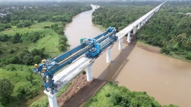 India News | 11th River Bridge Completed for Mumbai-Ahmedabad Bullet Train Project over Kaveri