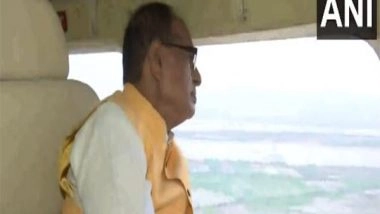 India News | Union Minister Shivraj Chouhan Conducts Aerial Survey of Flood-affected Areas in Vijayawada