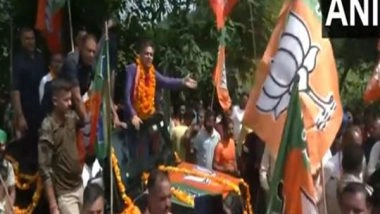 India News | BJP J-K Chief Ravinder Raina Holds Roadshow in Nowshera After Filing Nomination