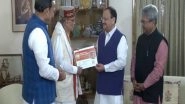 India News | JP Nadda Hands over BJP Membership Certificate to Murli Manohar Joshi