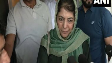 India News | J-K: PDP Chief Mehbooba Mufti Criticises Omar Abdullah for Contesting on 2 Seats