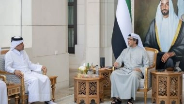 World News | Mansour Bin Zayed Receives Chief of Amiri Diwan of Qatar