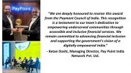 Business News | Pay Point India Network Pvt. Ltd. Recognized as Best Business Correspondent at Global Fintech Fest