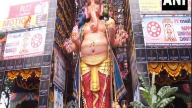 Entertainment News | Ganesh Chaturthi: 70-ft 'Sri Saptamukha Maha Shakti Ganapathi' Idol Unveiled in Khairatabad