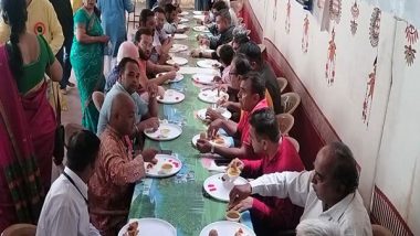India News | Gujarat: Unique Laddu Eating Contest Hosted in Jamnagar on Occasion of Ganesh Chaturthi