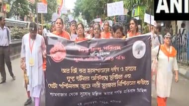 India News | Durga Vahini Holds Protest in Kolkata over R G Kar Rape-murder Case, Demands Strict Action