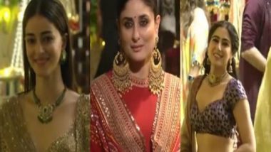 Entertainment News | Sara Ali Khan to Kareena Kapoor: Bollywood Celebs Join Ganesh Chaturthi Celebrations at Ambani's Antilia