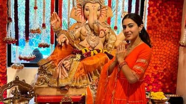 Entertainment News | Sara Ali Khan Celebrates Ganesh Chaturthi at Home, Prays for 'joy and Peace'