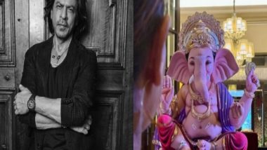 Entertainment News | Shah Rukh Khan Welcomes Ganpati Bappa at Mannat, Sends Heartfelt Wishes to Fans