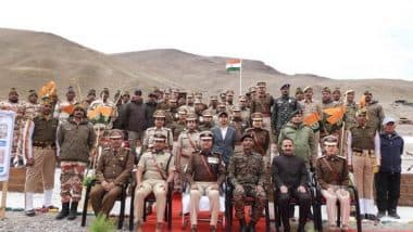 India News | DG RPF Pays Tribute to Police Bravehearts at Hot Springs Memorial, Ladakh