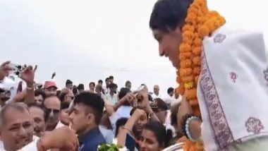 India News | Haryana Assembly Polls: Congress Candidate Vinesh Phogat Begins Election Campaign