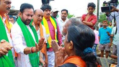 India News | Union Minister G Kishan Reddy Visits Flood-affected Areas in Telangana