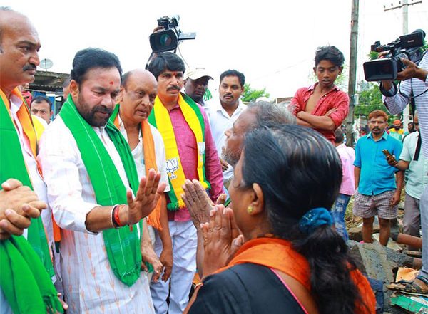 India News | Union Minister G Kishan Reddy Visits Flood-affected Areas in Telangana