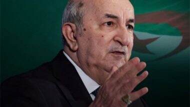 World News | Algeria's Abdelmadjid Tebboune Re-elected as President with 94.7% Votes